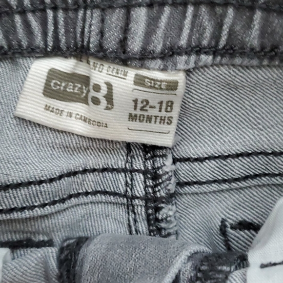 Baby Boy Gray Denim Jeans - Picture 2 of 3